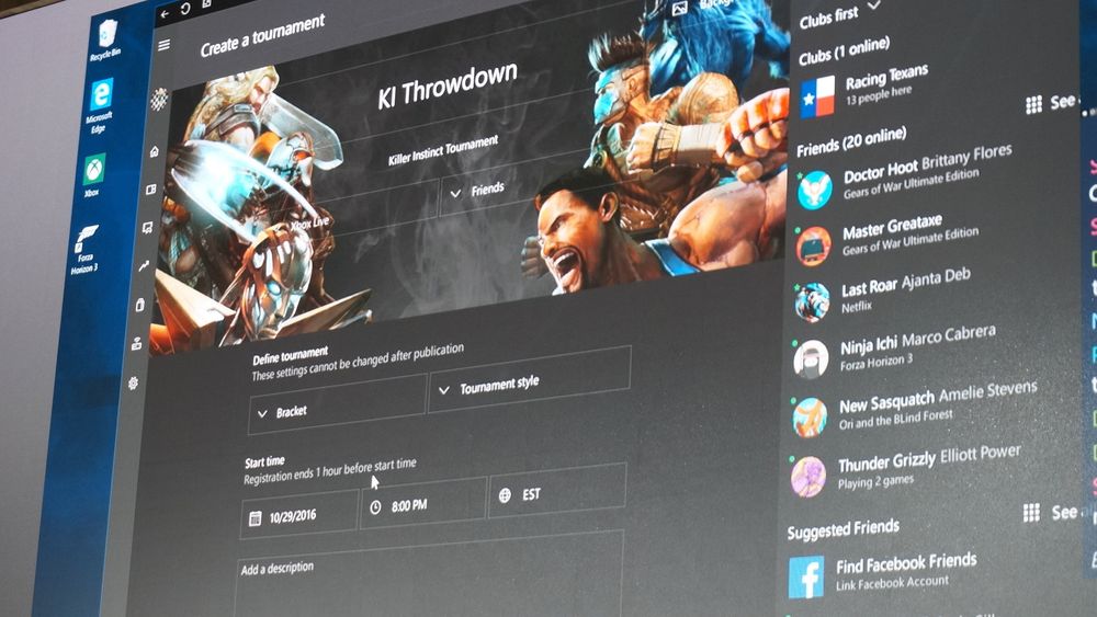 «Arena» i Xbox Live virker som en ganske kul tjeneste for å lage venneturneringer.