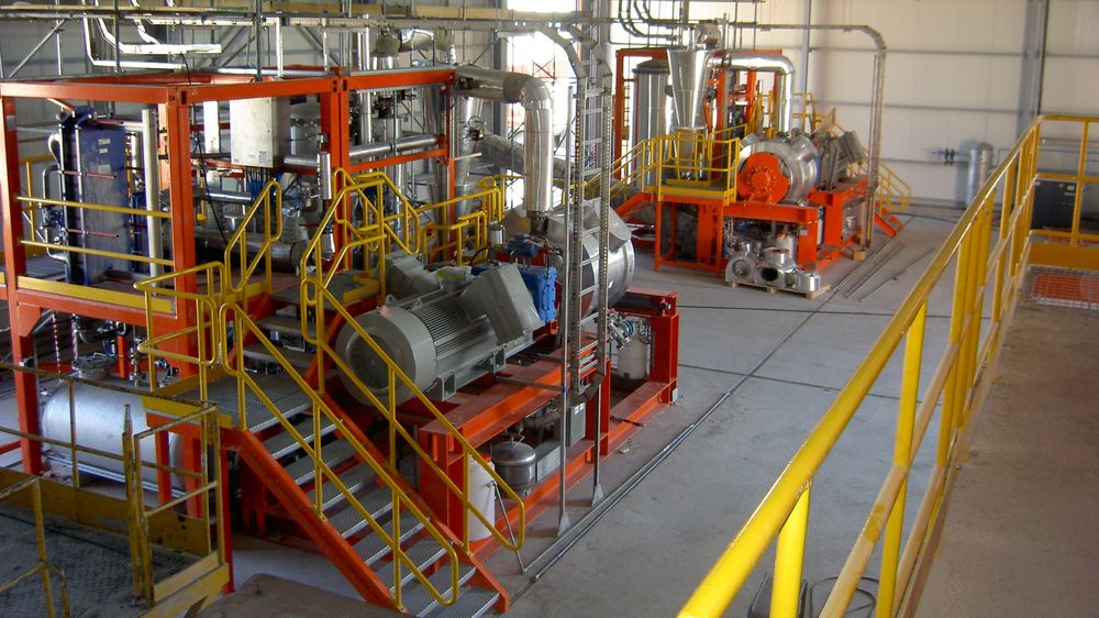 I dag er Thermtechs renseteknologi den eneste kommersielt tilgjengelige for å rense oljeholdig boreavfall offshore. Bildet viser et TCC-anlegg på land.
