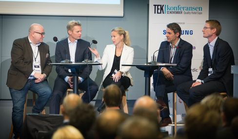 Tek-konferansen 2015. Paneldebatt, mobilsesjonen. Foto: Eirik Helland Urke.