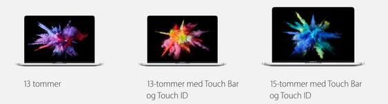 Modellen helt til venstre har stadig utbyttbar SSD.