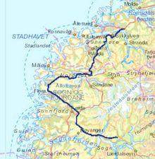Den nye kraftlinjen mellom Ørskog og Sogndal.