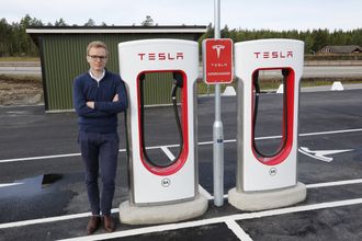 Kommunikasjonssjef i Tesla Norge, Even Sandvold Roland.
