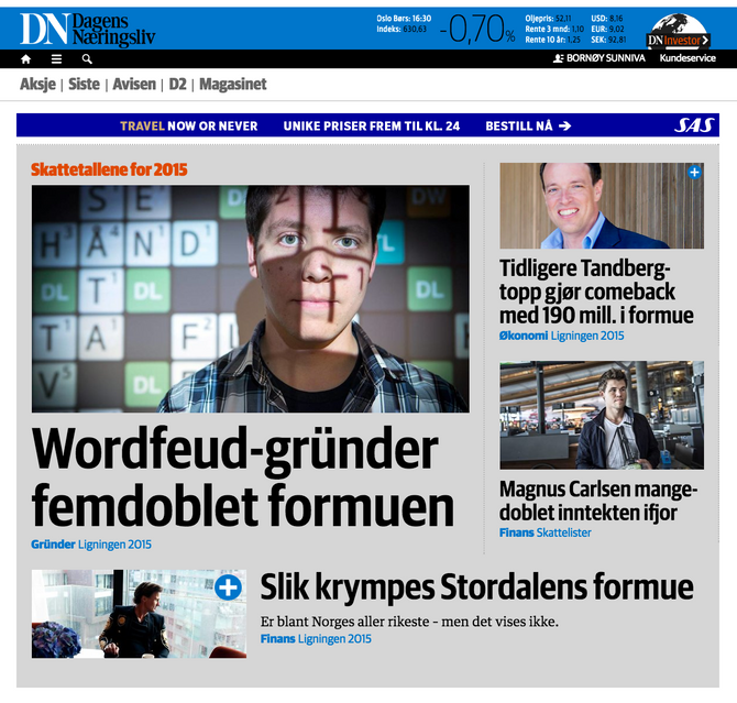 (DN-fronten torsdag kveld).