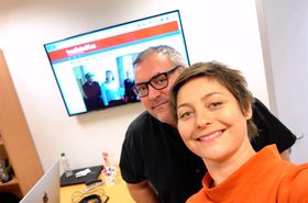 Redaktør Paul Jostein Aune og journalist Kjersti Lunden Nilsen i Trondheim24.