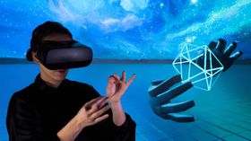 Med Leap Motion-teknologien kan du bruke hendene dine på en naturlig måte med mobile VR-briller. Dette er et urelatert illustrasjonsbilde fra Leap Motion.
