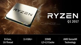 Ryzen skal komme med inntil åtte kjerner og i løpet av årets 1. kvartal.