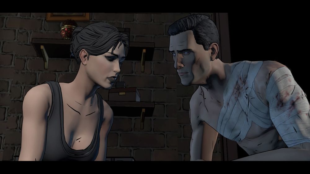 Selina Kyle (Laura Bailey) og Bruce Wayne (Troy Baker) har en god kjemi seg imellom.
