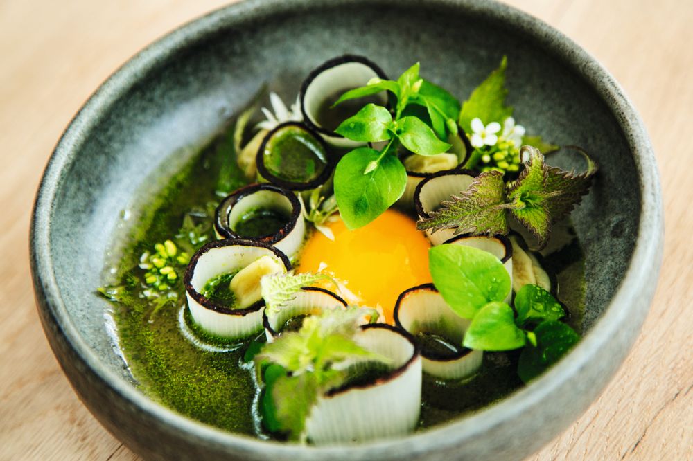 Løk og egg.
