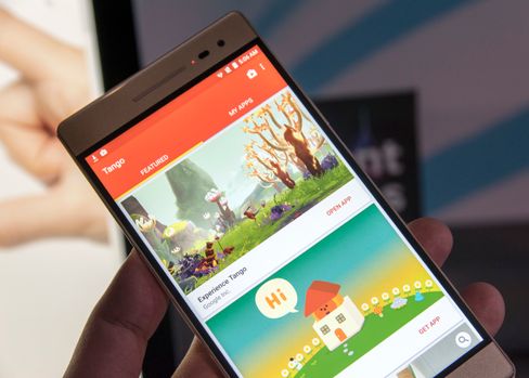 En egen portal for Tango-programvare var installert på Phab 2 Pro.