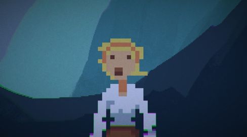 Selv om Ruth består av få piksler klarer hun å utrykke seg.