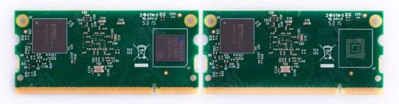 Compute Module 3 (t.v.) og Compute Module 3 Lite.