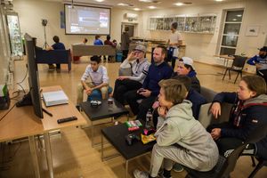 Spillkvelden foregikk i klubbhuset.
