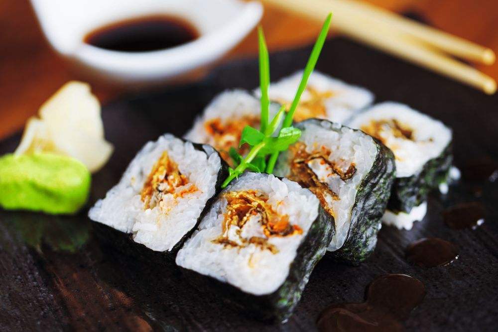 Snøkrabbe er perfekt til sushi.
