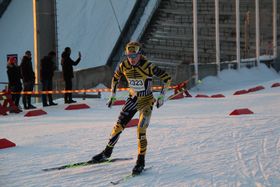 STO PÅ: Fredrik Glomstud Stenersen, her fotografert i aksjon i løypene rundt Holmenkollen.