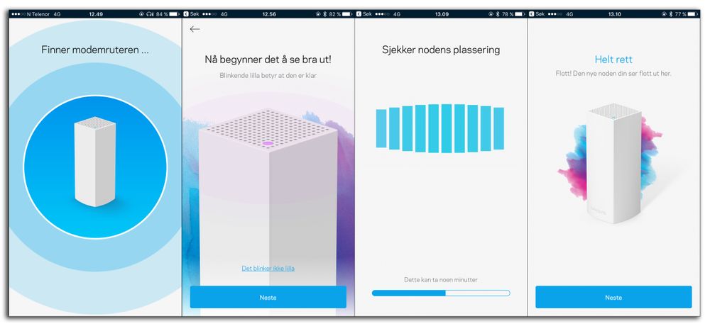 Oppsettet via Velop-appen er veldig enkelt og greit – når du får enheten til å snakke med modemet eller ruteren din.