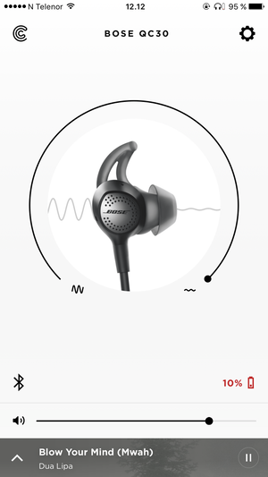 Bose Connect-appen lar deg justere støyreduksjonen sømløst.
