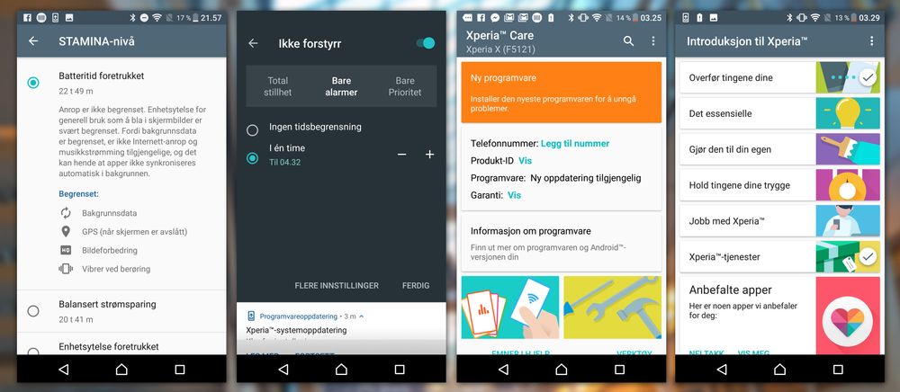 STAMINA-modusen kan tilpasses (1), og flere innstillingsvalg har nå undermenyer (2). Sony har også frisket opp hjelpesidene sine (3 & 4).
