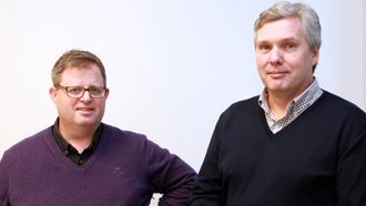 Teknologidirektør Simen Sommerfeldt og konsulent Morten Jacobsen i Bouvet.