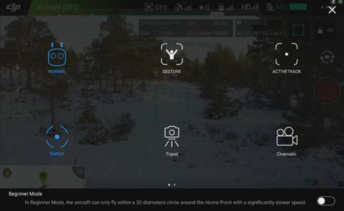 Smarte flymodus gjør Mavic Pro mer fleksibel i bruk.