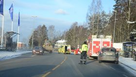 IKKE FØRSTE GANGEN: Senest i desember var det en annen påkjørsel her hvor den eldre kvinnen ble påkjørt i dag ved Sofiemyr senter.
