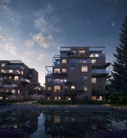 I MØRKET: Her ser du en illustrasjon som viser «Skaret» på kveldstid. Legg merke til terrassene!
