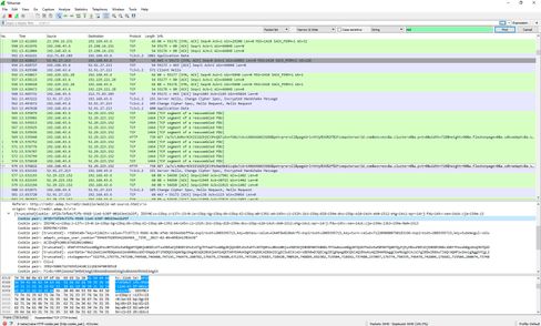 Det skal ikke allverden til for å lese trafikken i et nettverk der alt er åpent. Wireshark er en applikasjon som viser deg all trafikken i nettverket. Kryptert trafikk klarer den ikke å se utover å identifisere at trafikken er kryptert. Men for eksempel brukeridentifikatorer som kan la deg overta en aktiv innlogget bruker flyr forbi her om man har øynene med seg.