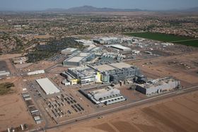 På denne fabrikken i Arizona skal Intel produsere de første 7-nanometersbrikkene, men ikke før om noen år.