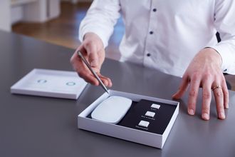 Startkit: Foreløpig har selskapet utviklet tre ulike sensortyper. Den fjerde er snart klar, men de har ideer til svært mange nye varianter.