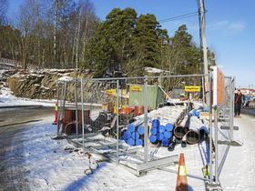 HER ARBEIDES DET: Her i Ormerudveien bygges det mange boliger for tiden.
