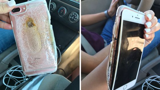 Slik så telefonen ut etter hendelsen.