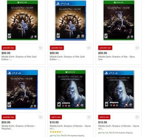 Middle-earth: Shadow of War blir tilsynelatende tilgjengelig i enten standard- eller spesialutgave.