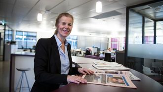 Katrin Skjong i Telenor Eiendom forteller at lokalene er utformet slik at de mest støyende aktivitetene skal foregå nærmest inngangsdøra.