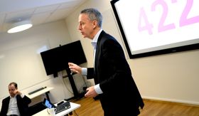 Konsernsjef Are Stokstad legger fram 2016-tall med 422 millioner kroner i driftsresultat (EBITDA).