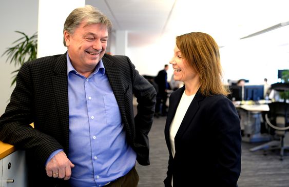 Administrerende direktør Terje Tandberg og ansvarlig redaktør Kjersti Sortland.