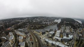 VÅR HOVEDSTAD: Kolbotn sentrum - sett fra fugleperspektiv.
