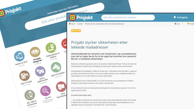 Datainnbrudd hos Prisjakt - mengder av brukernavn og epostadresser på avveie