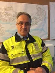 FREM TIL SOMMEREN: Prosjektleder Hossein Karangrood i UTE antar det vil ta frem til sommeren før gravingen er ferdig.