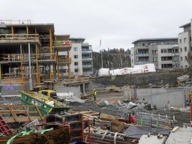 ØNSKER MER MANGFOLDIG BOLIGUTBYGGELSE: Kantor er et av boligprosjektene på Kolbotn for tiden. Debattanten ønsker en mer mangfoldig boligutvikling.