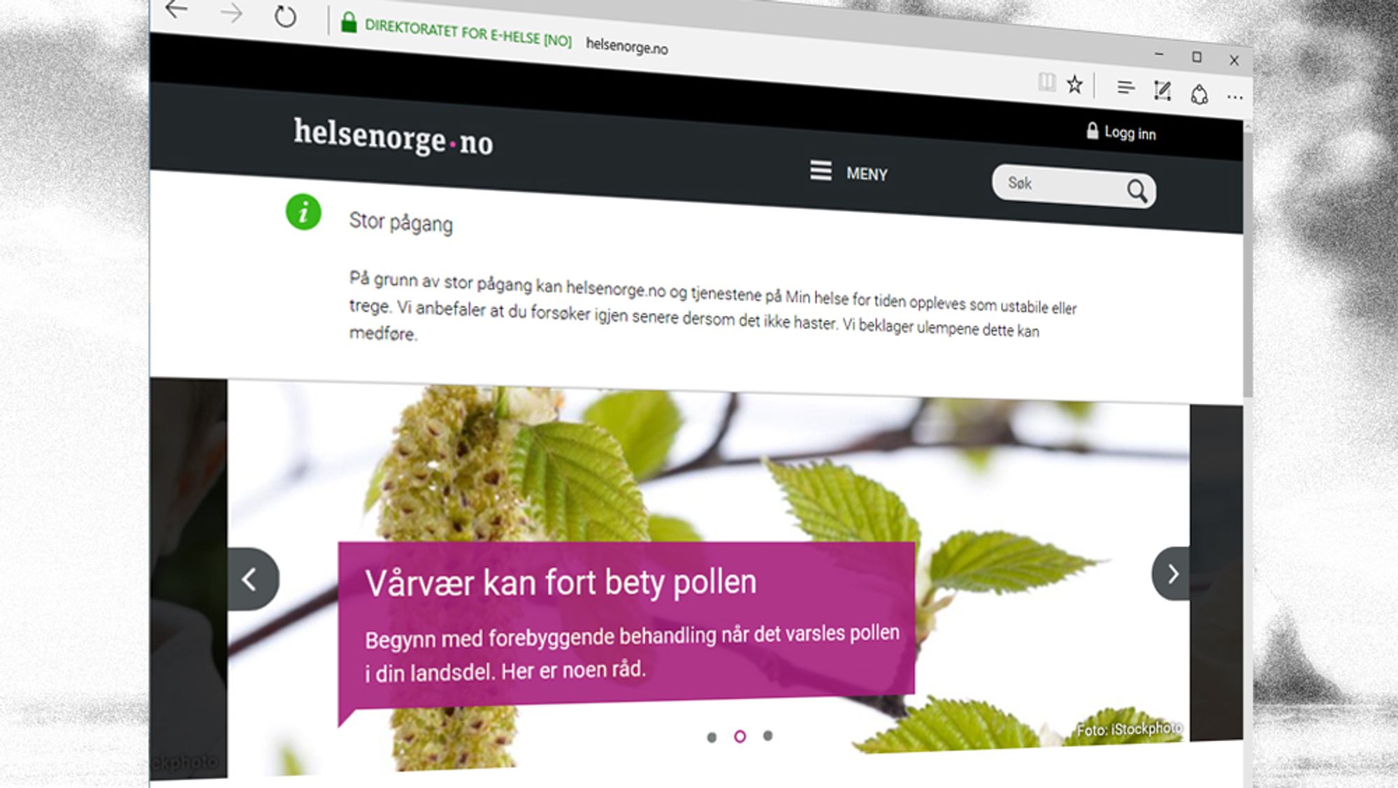 Treghet og ustabilitet og feilmeldinger preget helseportalen i går.