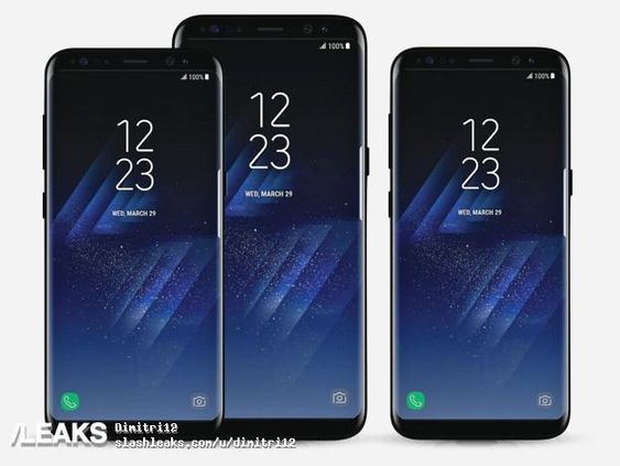 S8 og S8+ ved siden av hverandre.
