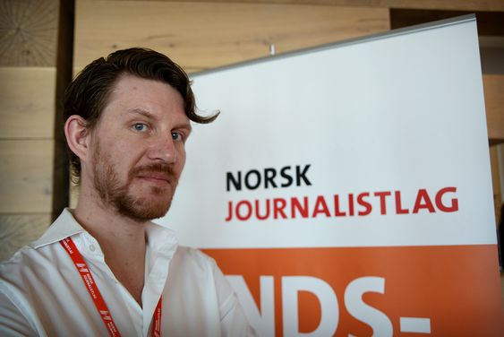 Klubbleder Jens Kihl i Klassekampen på NJs landsmøte på Fornebu utenfor Oslo..