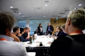 Her snakker Hege Iren Frantzen og Dag Idar Tryggestad til det ferske landsstyret sitt for første gang.
