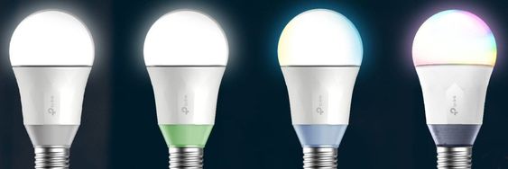 Fra venstre: TP-Link LB100, LB110, LB120 og LB130.