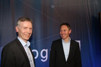 Andreas Jagtøyen og Jeppe Sverdrup i Kongsberg Digital.