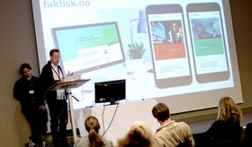 Kristoffer Egeberg og Jari Bakken lettet litt på sløret om Faktisk.no lørdag morgen.