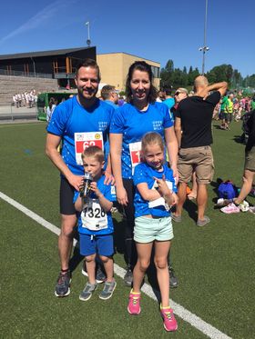 DELTOK I FJOR: Familien Myrvold Engebretsen deltok i løpet i fjor også.
