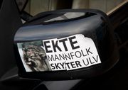 Dette merket figurerte på biler under en ulvedemonstrasjon i Oslo for noen år siden.