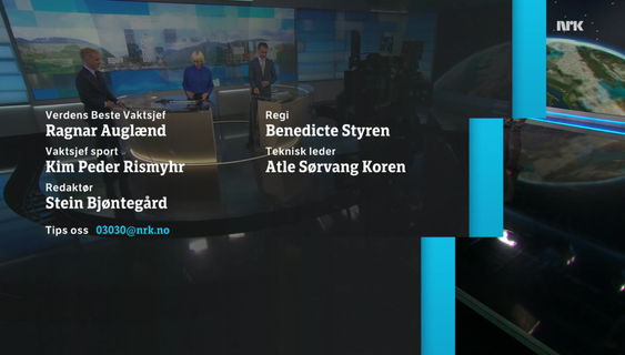NRK Dagsrevyens sluttvignett 26. april 2017.