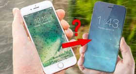 Dagens iPhone 7 ved siden av én av mange gjetninger på hvordan Apples jubileums-iPhone kommer til å se ut.