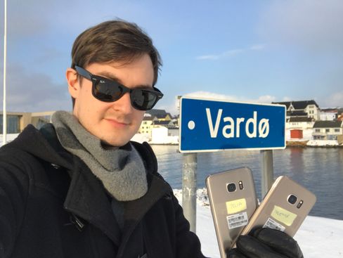 Stein Jarle Olsen sjekket dekningen i Vardø, hvor Telia kom veldig godt ut.